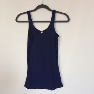 Semi-sheer royal blue tank
